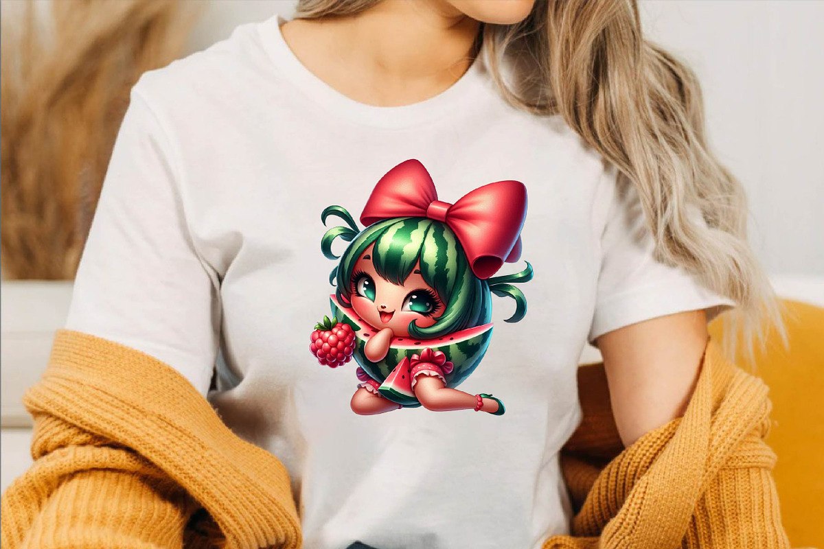 Summer Watermelon Coquette Bow Subli, an Illustration by SVGArt (Photo 4 of 8)