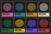 80 MODERN GEOMETRIC VECTOR POSTERS, a Texture Graphic by craftlove (Thumbnail 11 of 14)