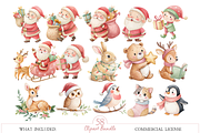 Cute Christmas Clipart Bundle, a Decorative Illustration by MockupWizard (Thumbnail 2 of 6)