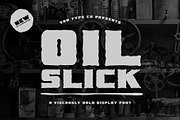 Oil Slick Font + Bonus Elements, a Font by Von Type Co (Thumbnail 1 of 8)
