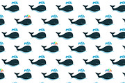 Whales vector set, a Background Graphic by InkySplash (Thumbnail 3 of 3)