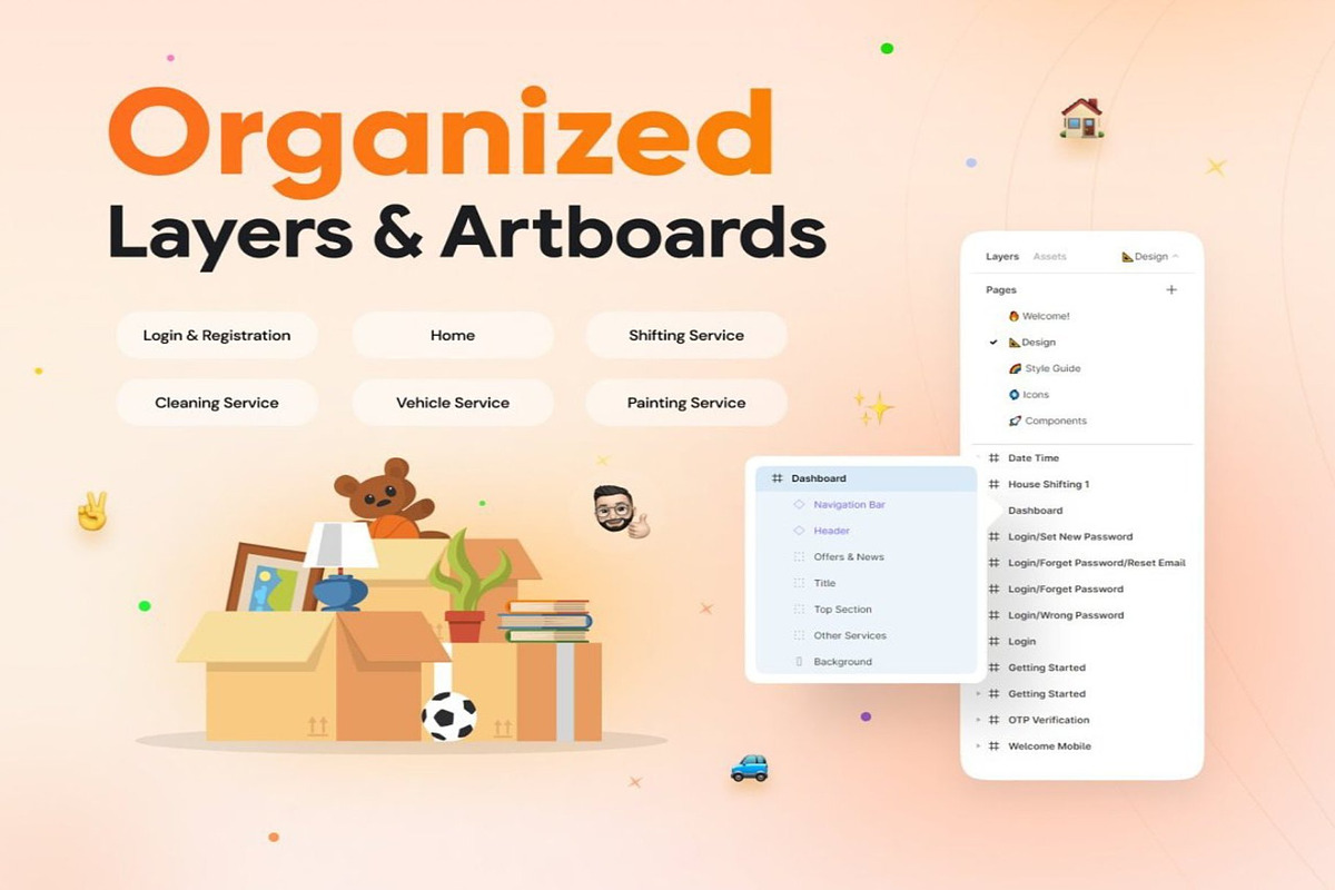 Shifty - Home Service App UI Kit, an UI Kit Template by Lumina_ui_ux202 (Photo 4 of 8)