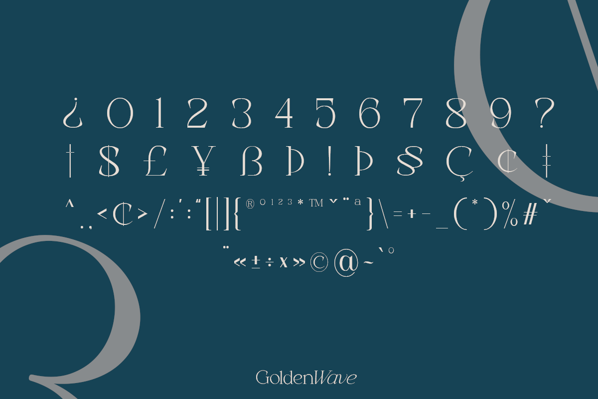 Golden Wave - Elegant Font, a Font by Say Studio (Photo 12 of 12)