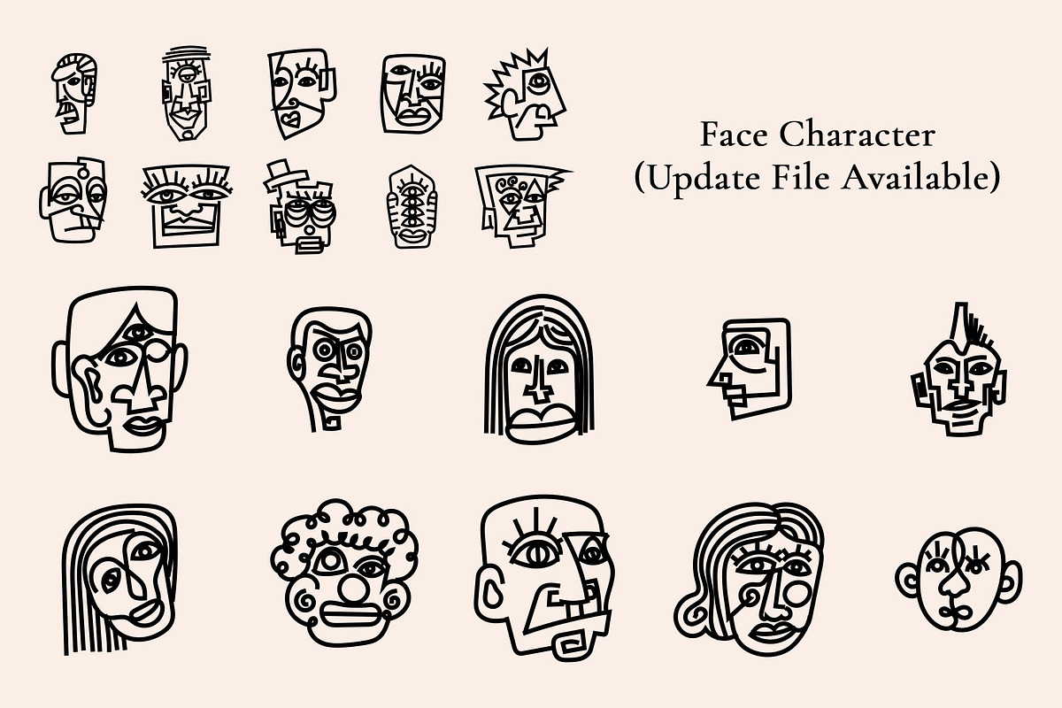 Picasso Style Collection | AI, an Object Graphic by Azruca (Photo 10 of 12)