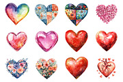 Valentines Day Heart Clipart, an Illustration by Design Market (Thumbnail 2 of 3)