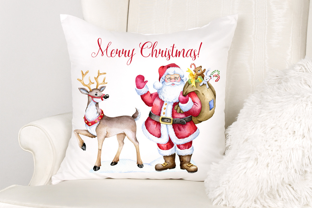 Santa Claus Christmas clipart set, an Illustration by SimpleWishesArt (Photo 4 of 5)