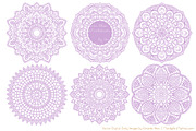 Lavender Doily Lace Clipart, an Illustration by Amanda Ilkov (Thumbnail 4 of 4)