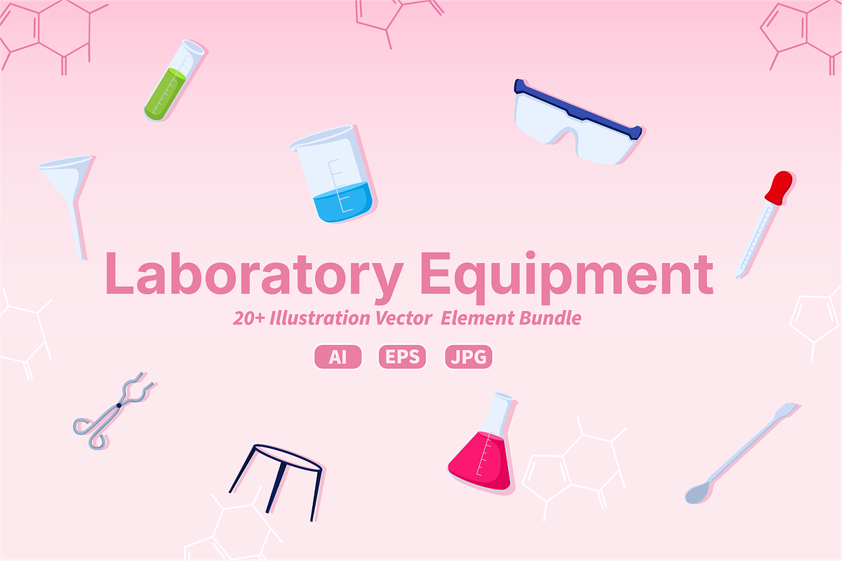 Laboratory Equipment Vector Bundle, an Object Graphic by Artnivora.Std (Photo 1 of 3)