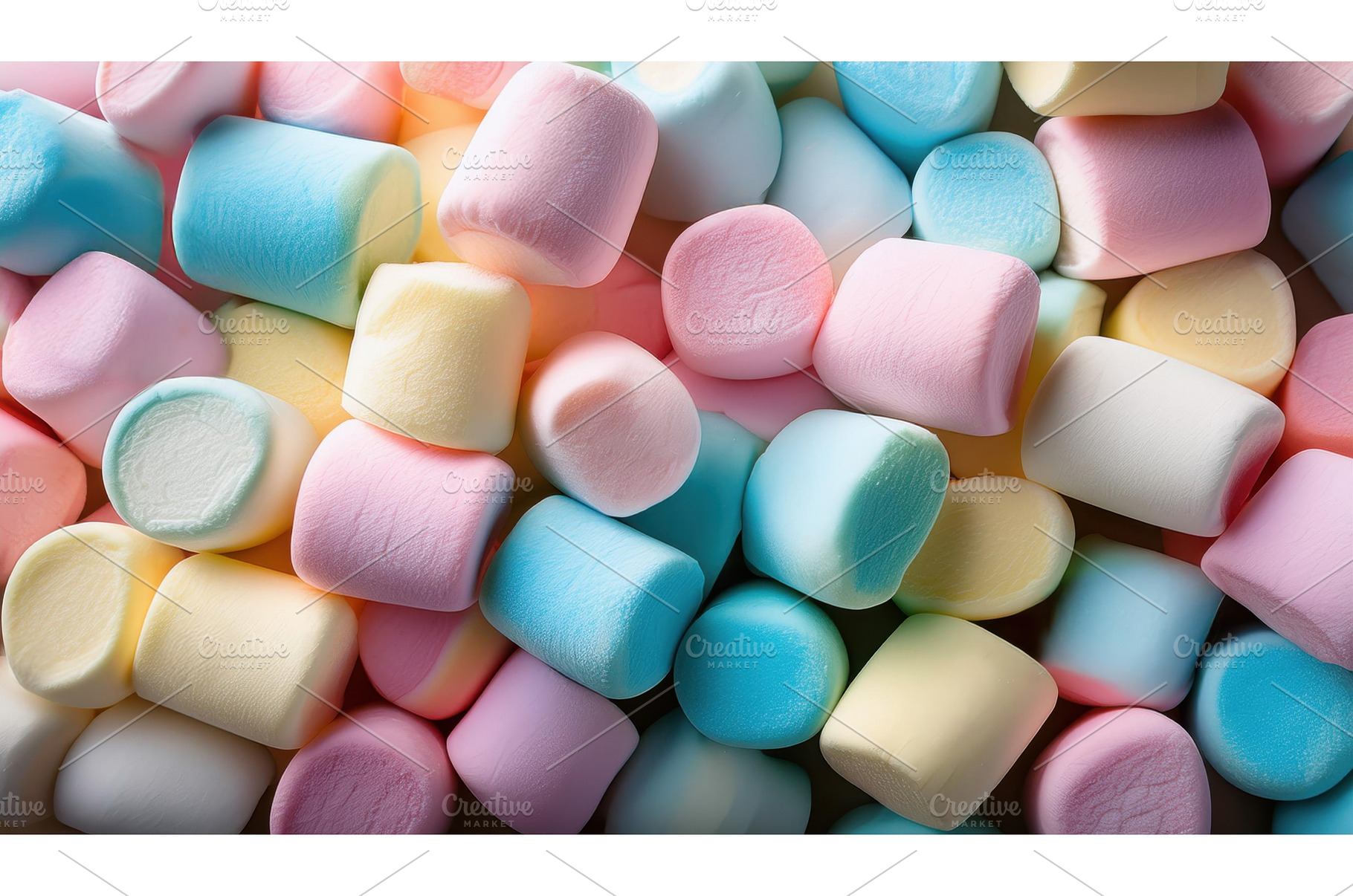 Soft, pastel-colored marshmallows, an Abstract Photo by Igor Tichonow