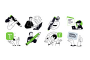 Content Writing, a Person Illustration by PureSolution (Thumbnail 3 of 6)