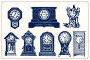 Vintage clocks and watches, a Technology Illustration by Mr Vintage (Thumbnail 5 of 5)
