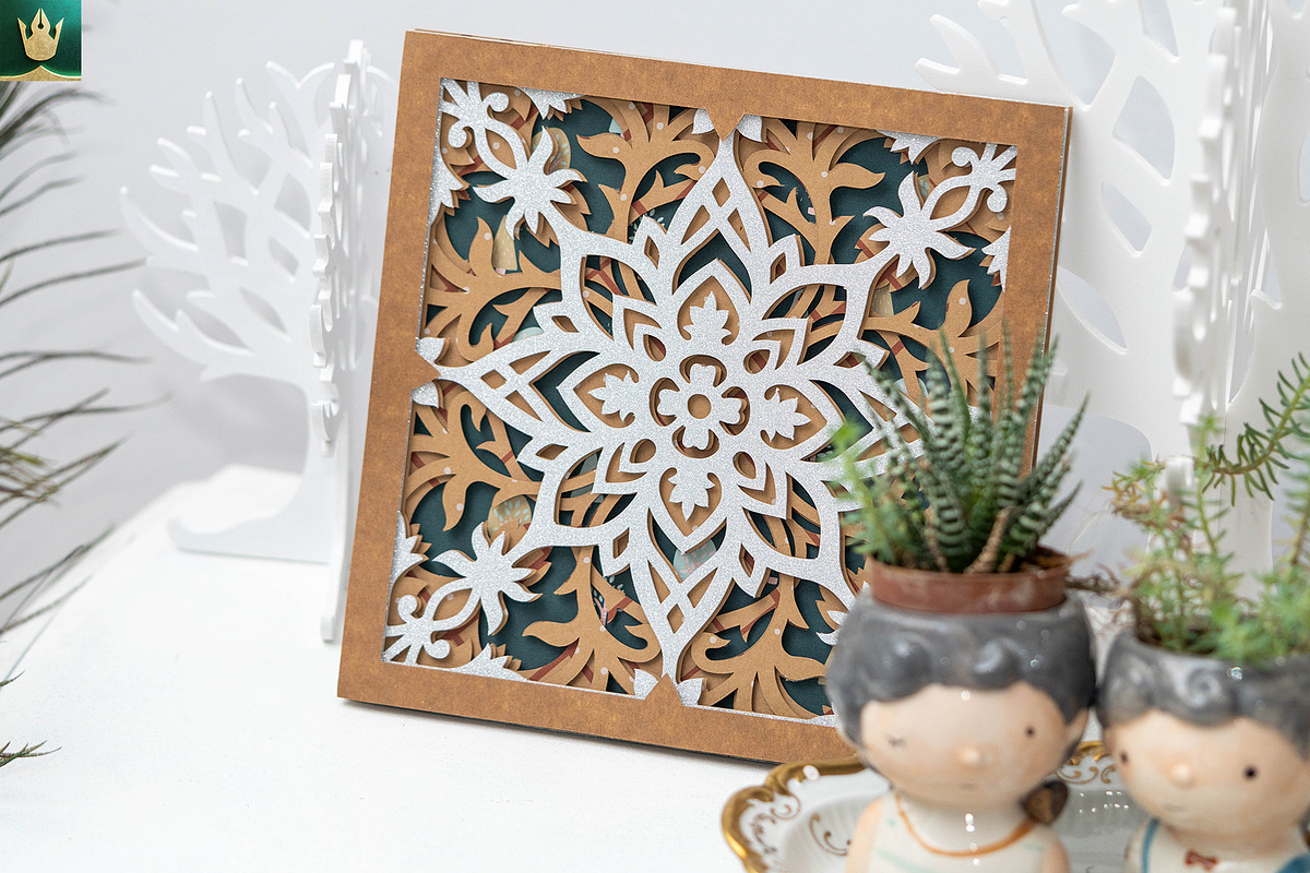 Decorative Mandala 3D Layered SVG, a Decorative Illustration by pixaroma (Photo 3 of 10)