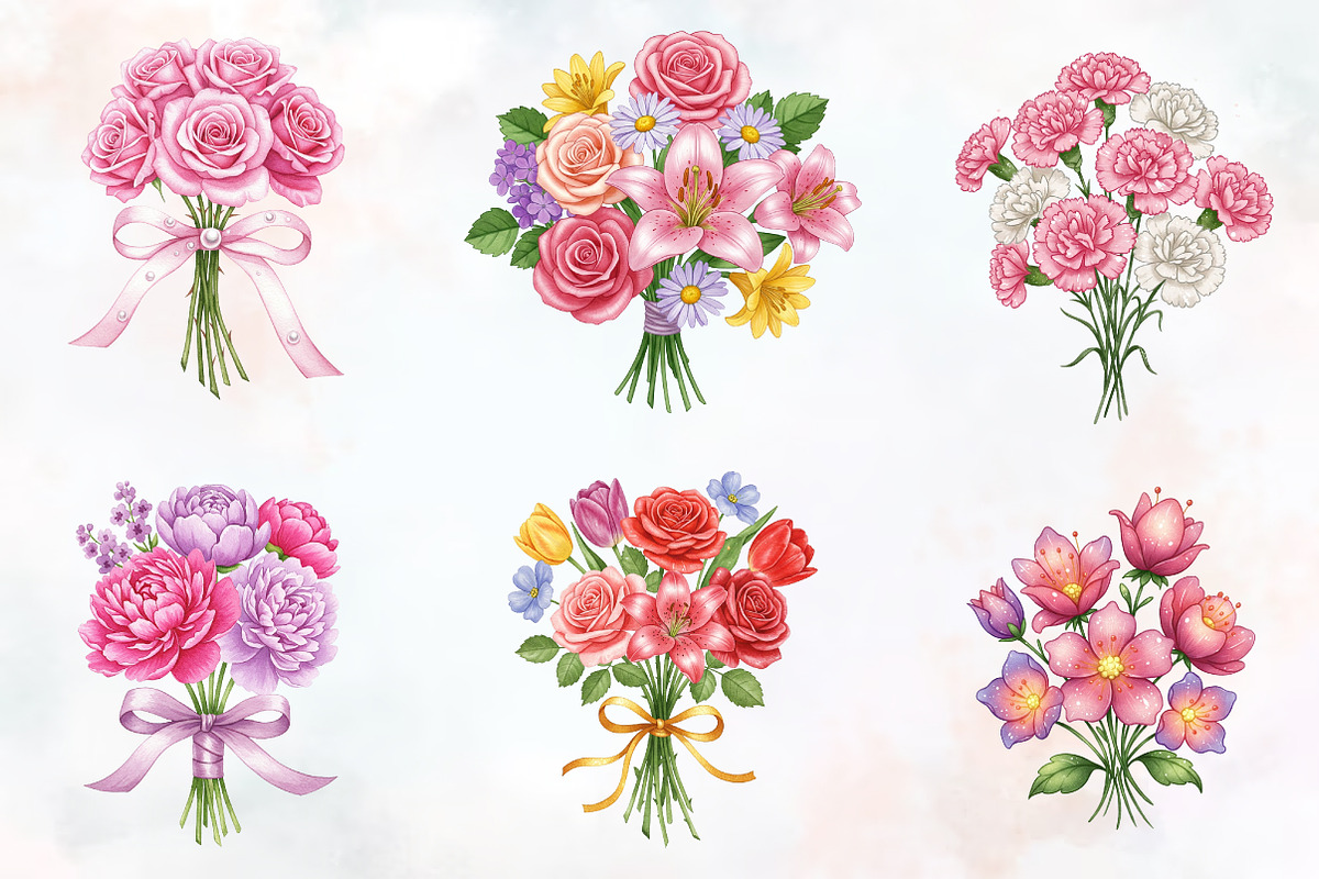 Happy Mother's Day Flowers Clip Art, an Illustration by RobertsArt (Photo 6 of 7)