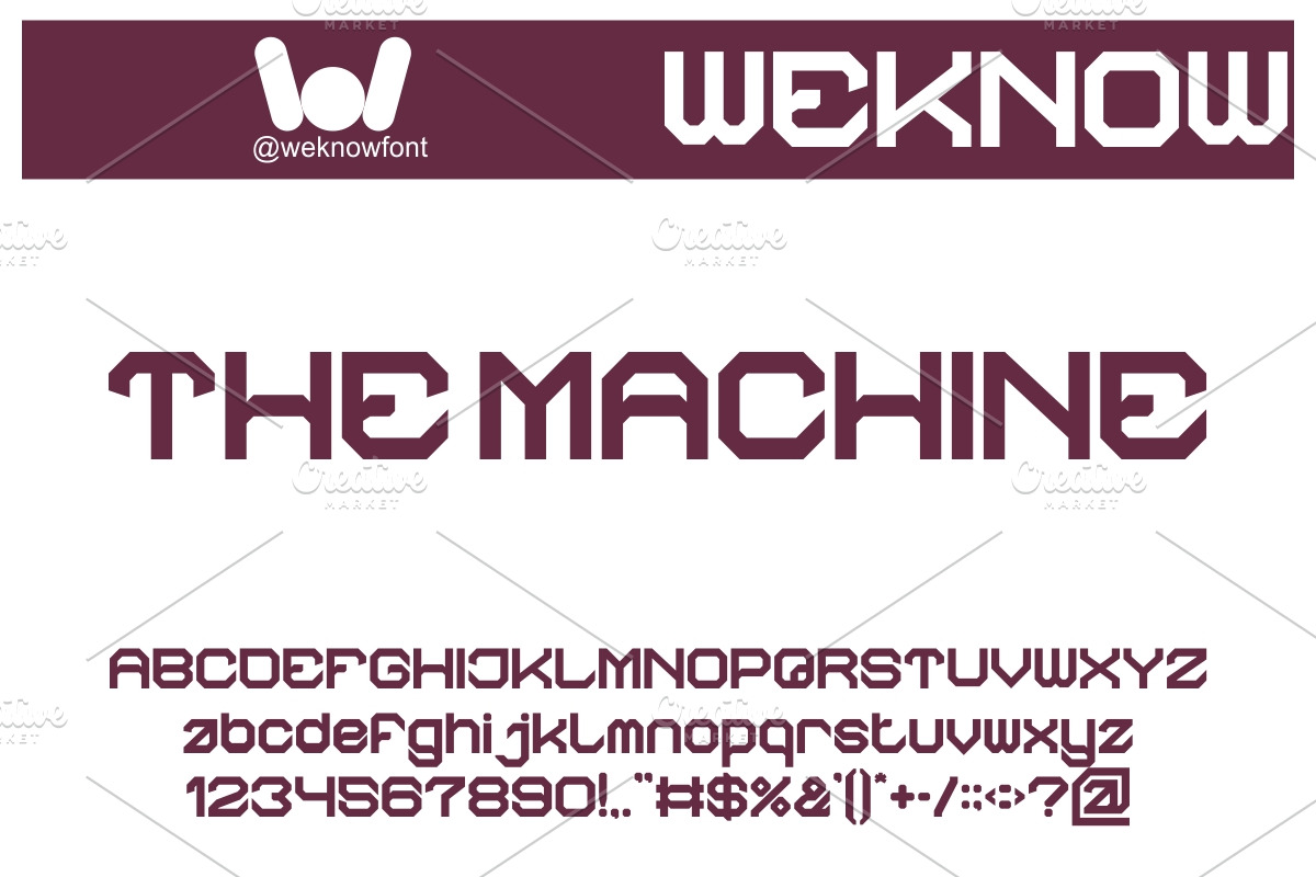The Machine Font, a Sans Serif Font by weknow (Photo 1 of 8)