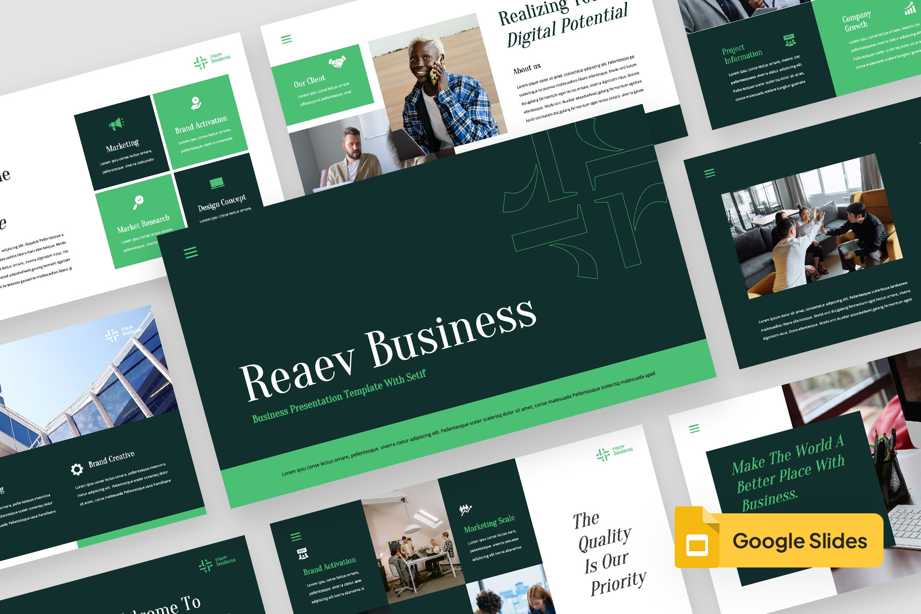 REAEV - Google Slides Template, a Presentation Template by rgbryand