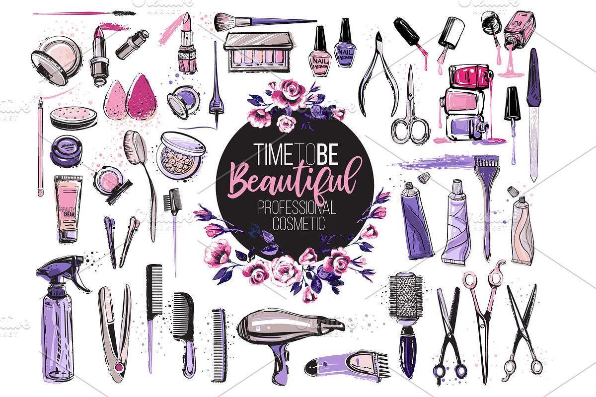Fashion Beauty Salon Pro Toolbox Set, an Object Graphic by Sopelkin
