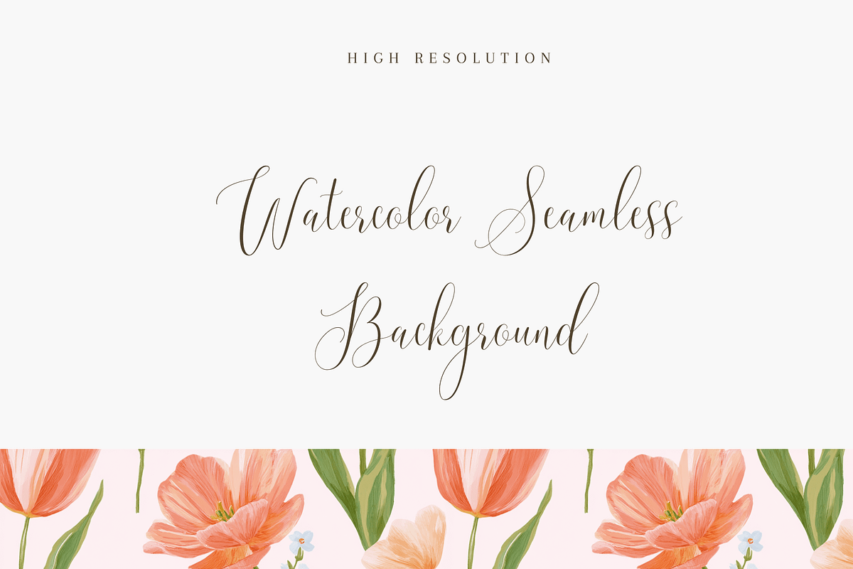 Peach Tulip Floral Seamless Pattern, a Pattern Graphic by Pati Charm Studio (Photo 3 of 8)