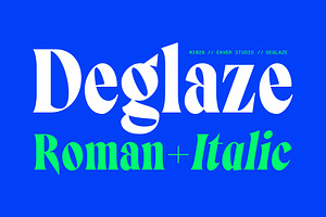 Deglaze | High Contrast Typeface