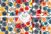 Rose Flowers Seamless Paper pack 012, a Pattern Graphic by Drawberx (Thumbnail 4 of 9)