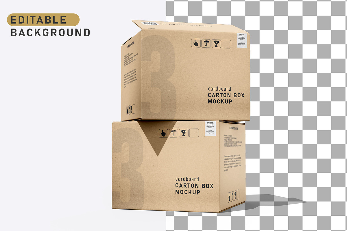 Carton Box Mockup Premium PSD Bundle, a Packaging Mockup by pixelmock (Photo 5 of 18)