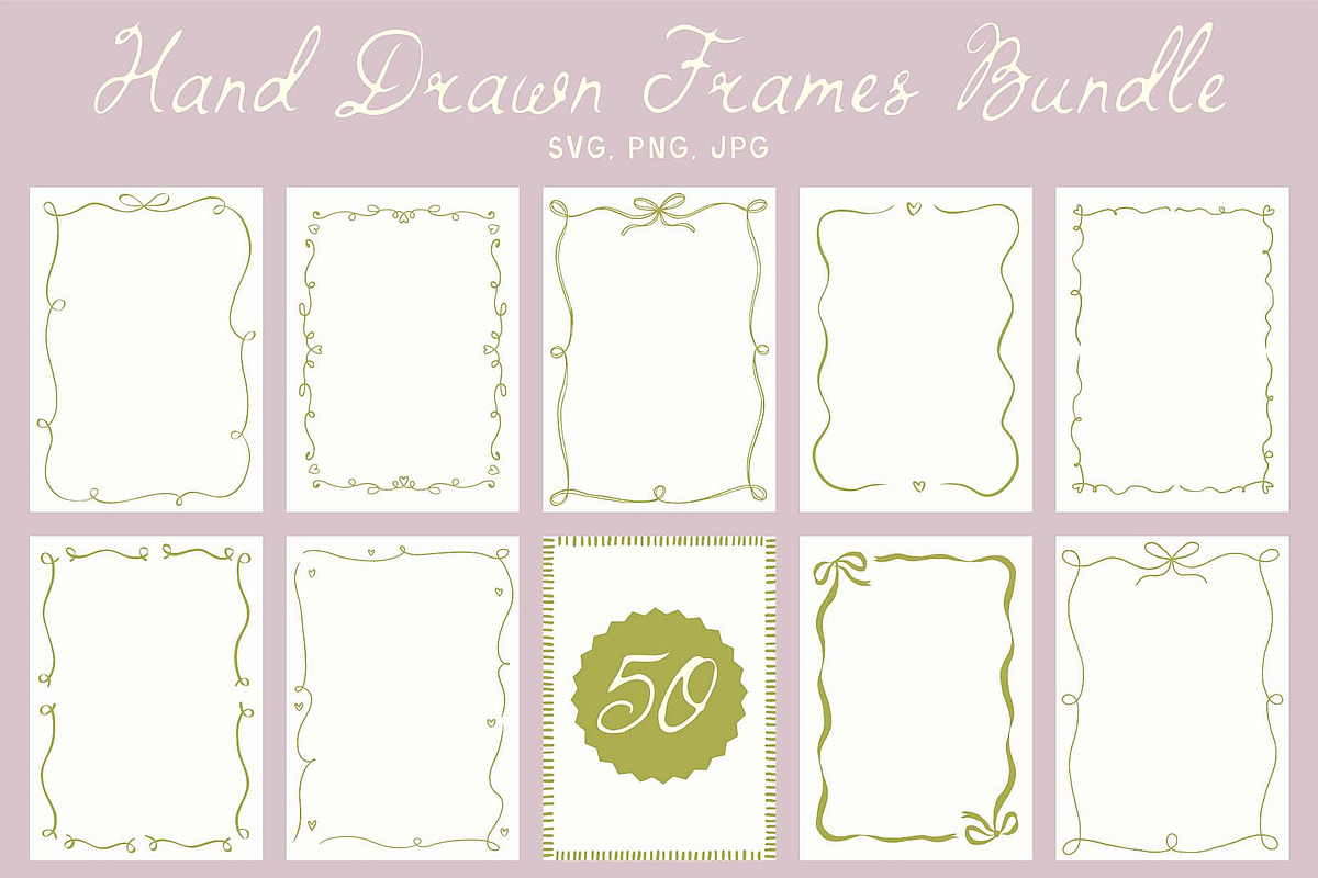 Hand Drawn Whimsical Frames Bundle, an Object Graphic by Ayya Studio (Photo 11 of 12)
