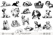 95 line art Dogs clip art, an Animal Illustration by Poppy Lane Studio (Thumbnail 2 of 11)