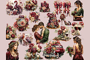 Bohemian Wedding Clipart | Marsala, a Person Illustration by GlamArtZhanna (Thumbnail 2 of 5)