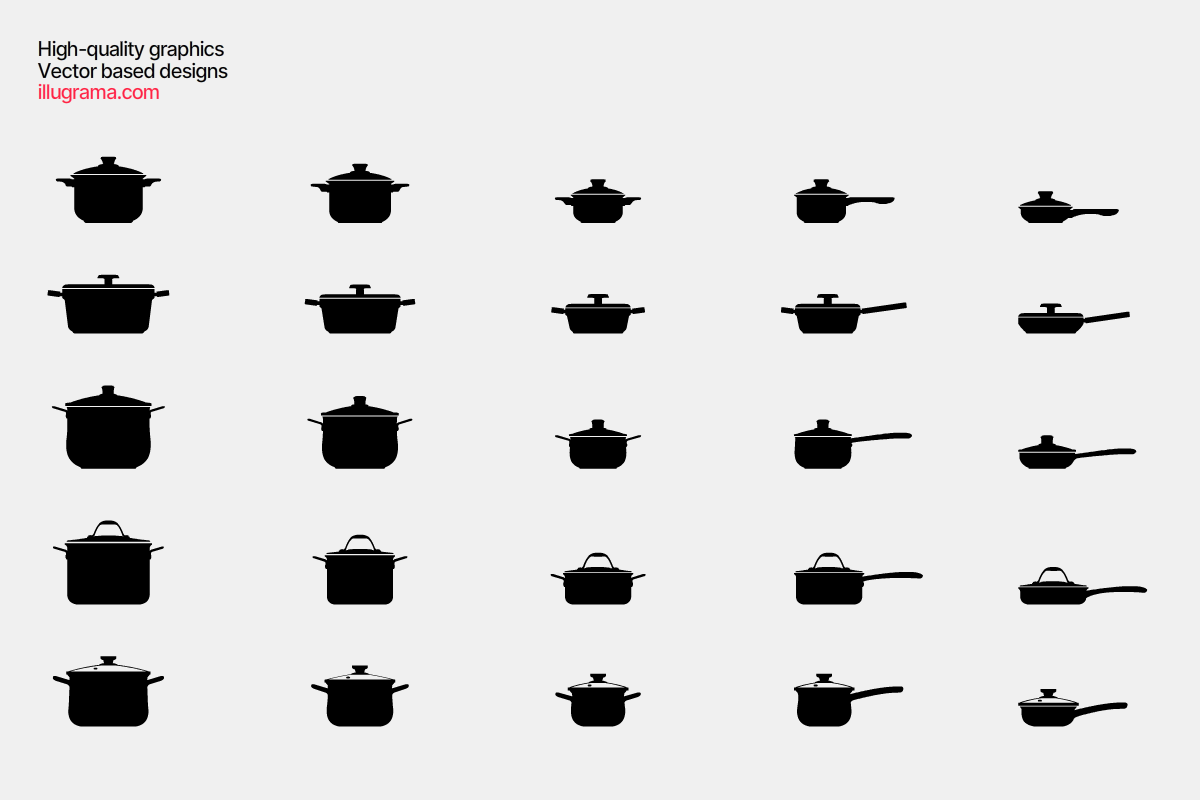 Kitchen Utensils - Modern Graphics, a Food Illustration by illugrama (Photo 13 of 16)
