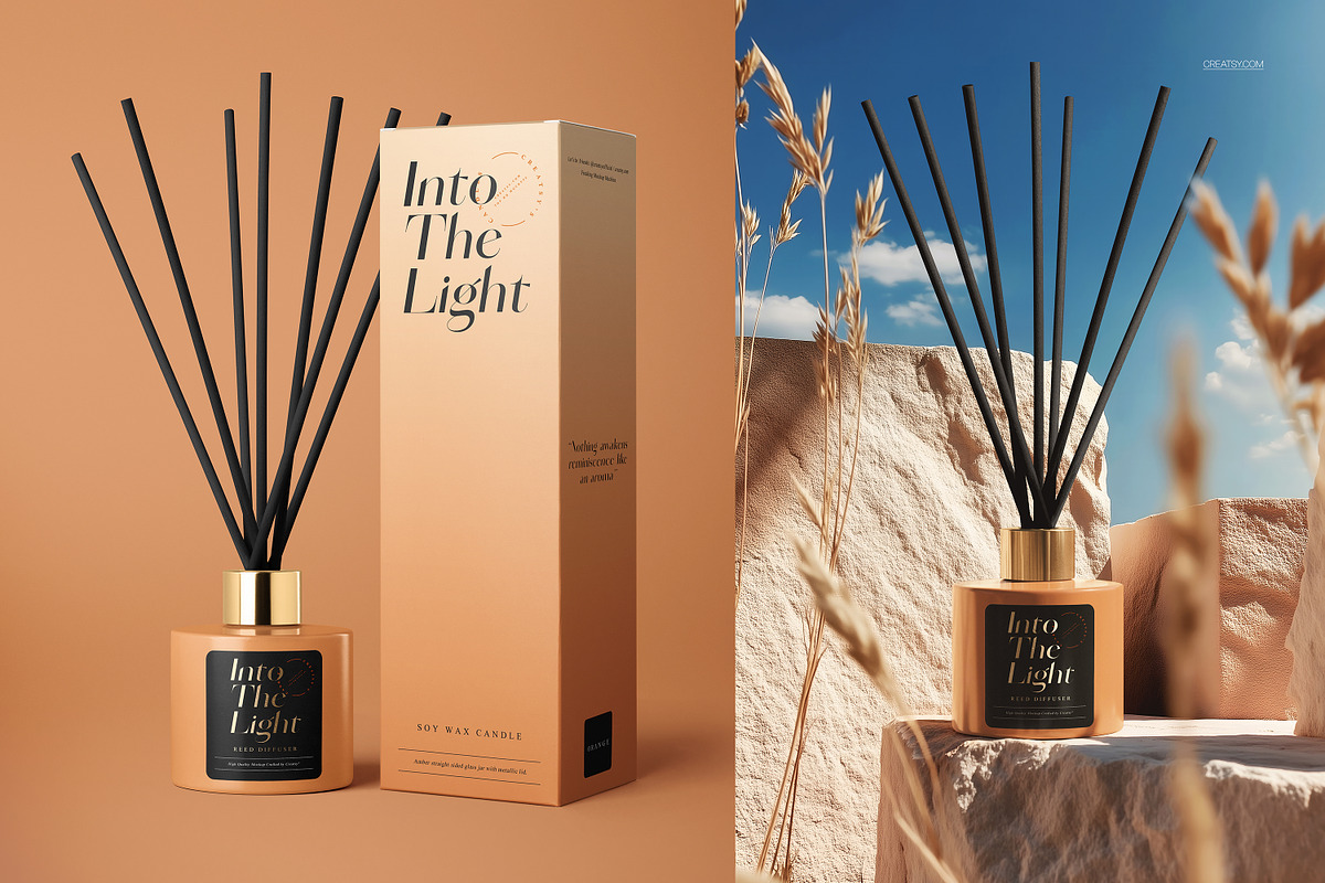 Painted Glass Reed Diffuser Mockup, a Household Mockup by creatsy5 (Photo 9 of 12)