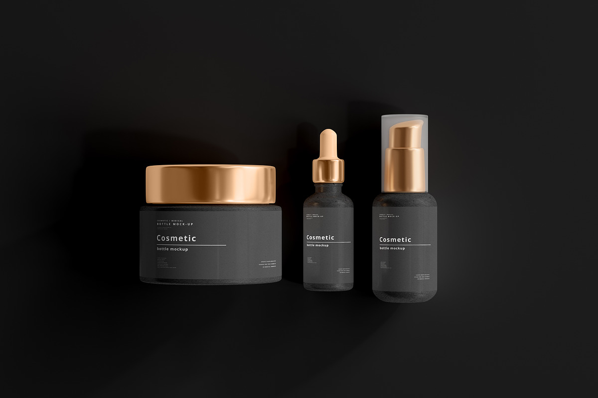 Dark Cosmetic Branding Mockups, a Cups & Container Mockup by pmvch (Photo 8 of 86)