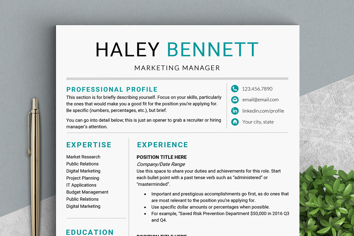Editable RESUME Template / MS Word, a Resume Template by LevelUpResume (Photo 1 of 5)