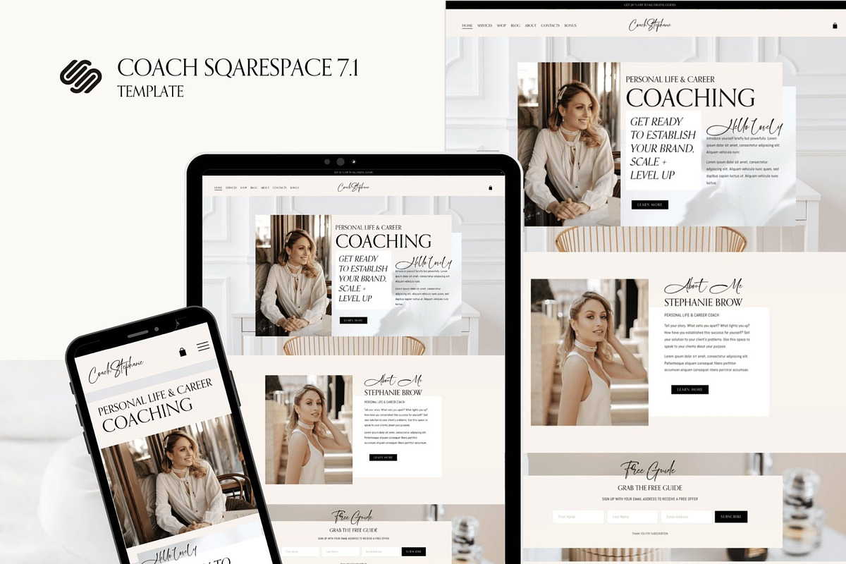 Squarespace Website Template Coach, a Squarespace Template by Presentibox (Photo 6 of 8)