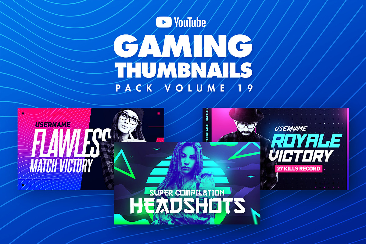 Gaming Youtube Thumbnails Pack 19, a Social Media Template by Odin_Design