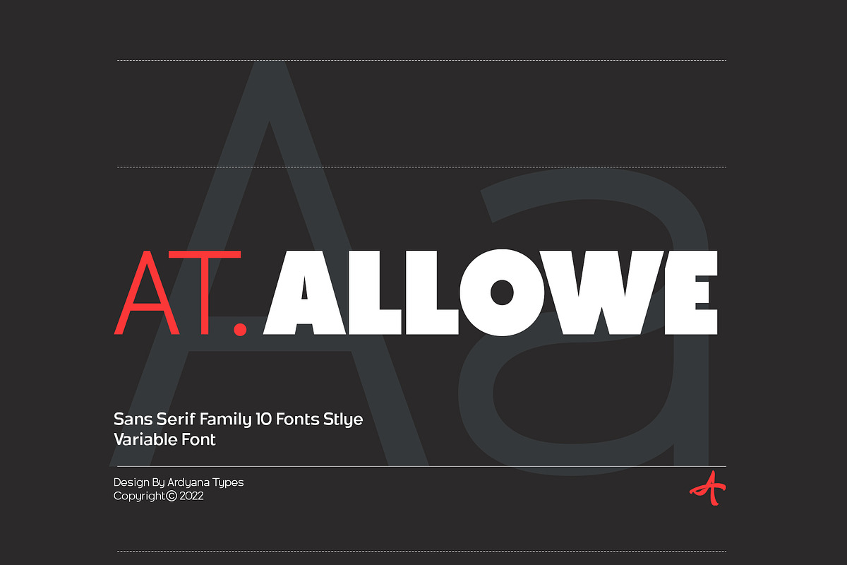 At. Allowe - Sans Serif Family, a Sans Serif Font by Ardyanatypes (Photo 1 of 12)