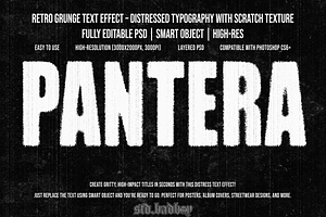 Retro Grunge Text Effect PSD, a Design Template by std.badboy