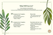 50 Greenery Instagram Canva Template, a Social Media Template by Millusti (Thumbnail 10 of 10)