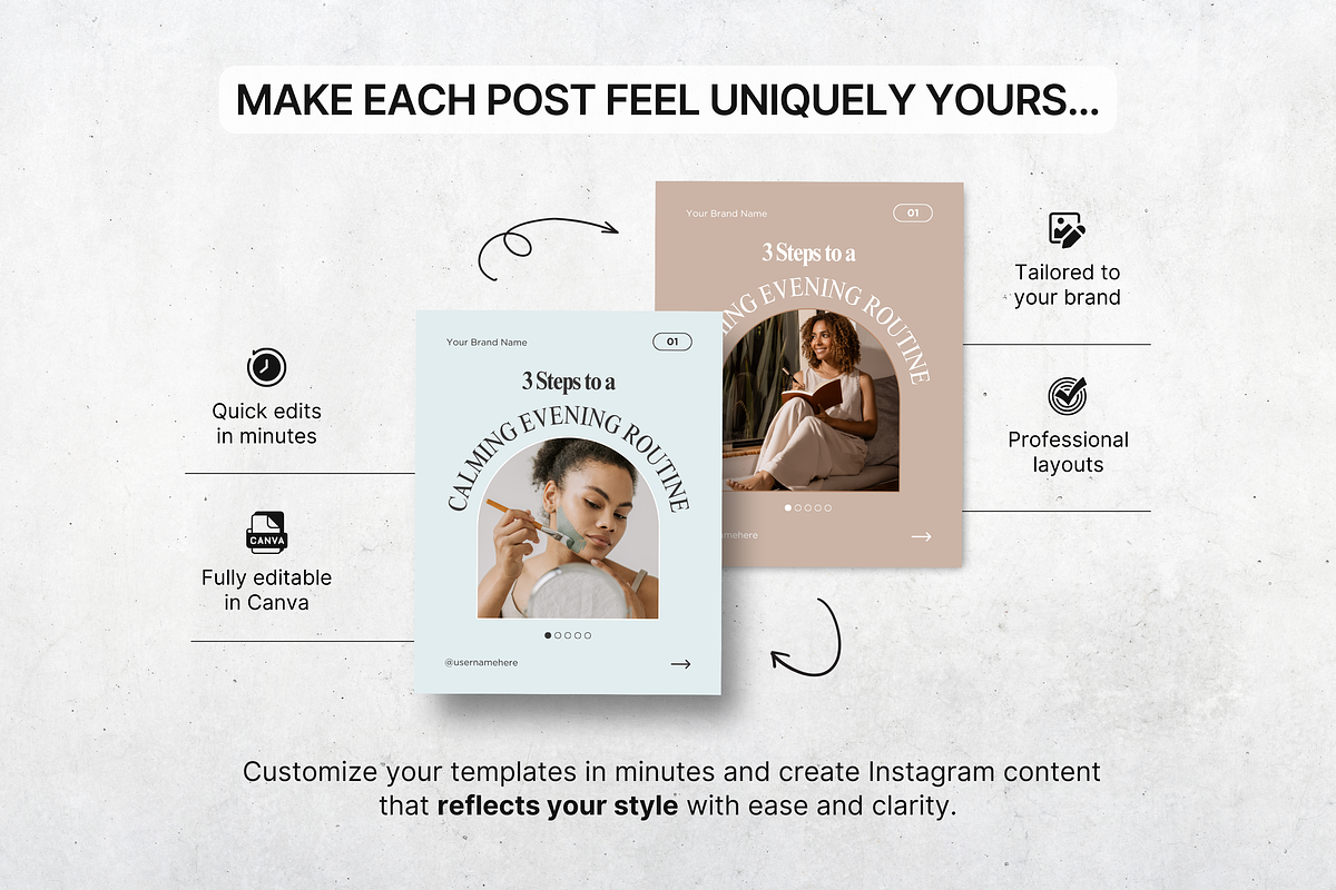 Wellness Carousel Instagram Posts, a Social Media Template by DigiPax (Photo 8 of 11)