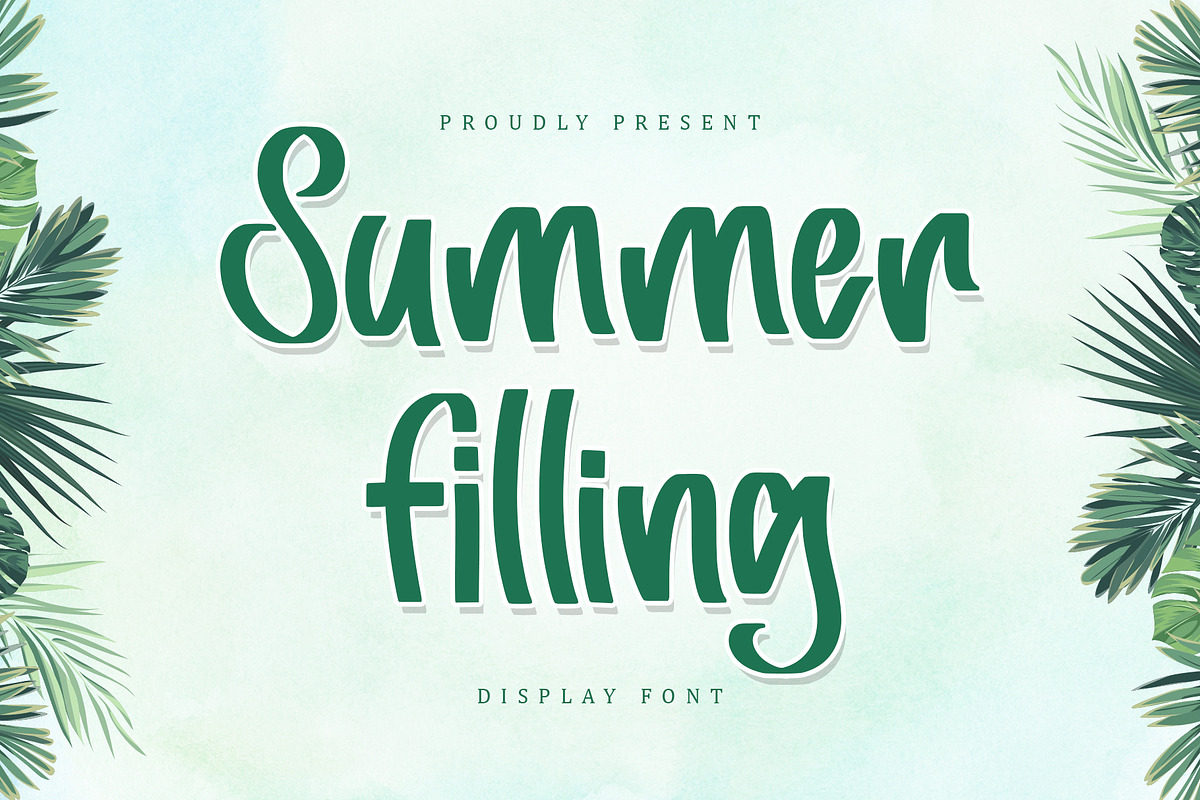 Summer Filling | Display Font, a Handwritten Font by esamaradany (Photo 1 of 7)