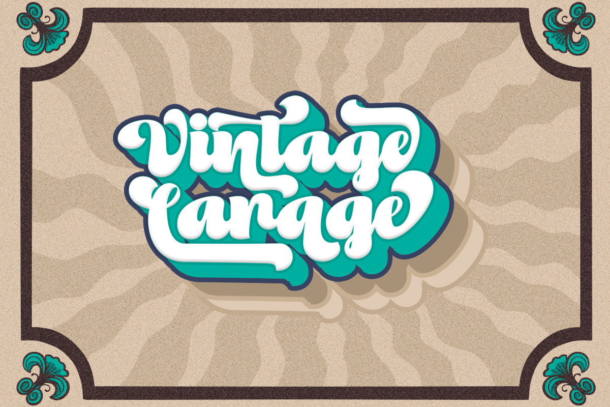 Vintage Retro Font - Radhen, a Script Font by Letter Fresh (Photo 3 of 9)
