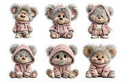 Whimsical teddy bear set, an Illustration by SinaCreation (Thumbnail 4 of 11)