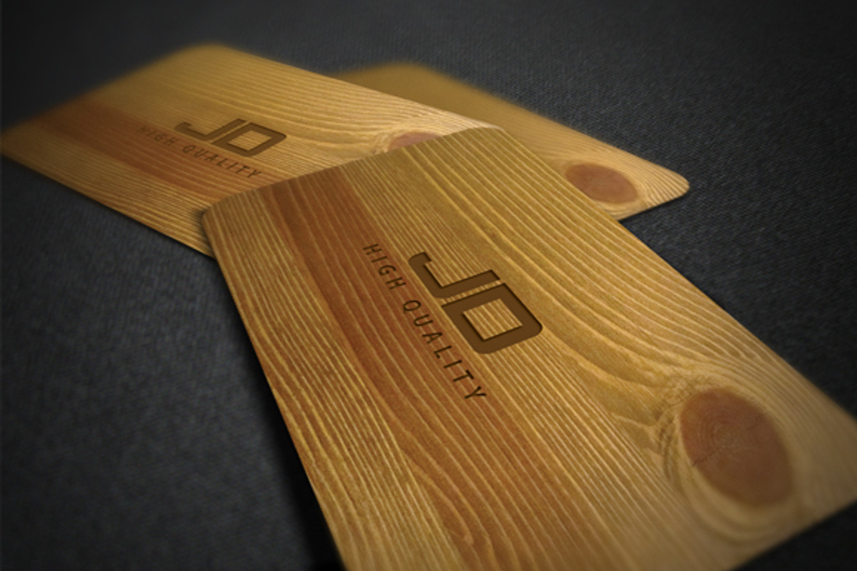 Wood Card, a Business Card Template by printdesignbundle (Photo 1 of 2)