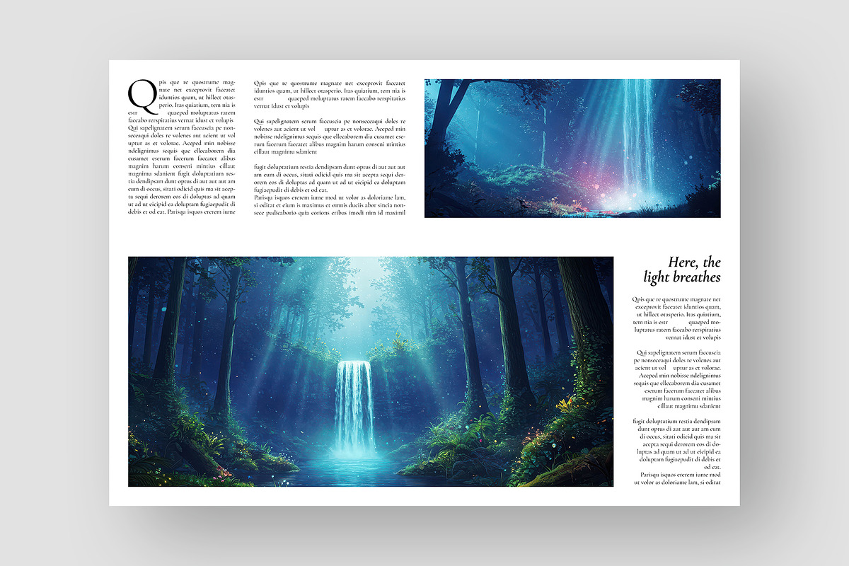 Enchanted Forest Magazine Template preview 3