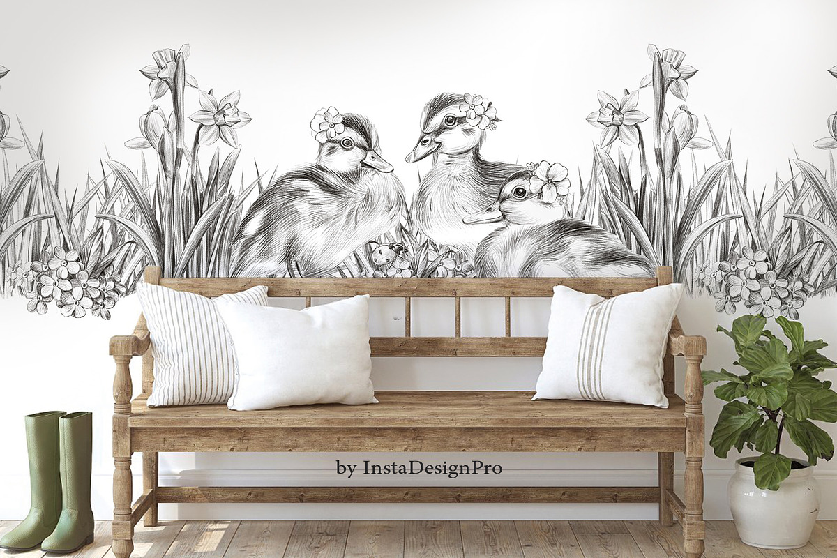 Easter Animals Hand Drawn Clipart, an Animal Illustration by InstaDesignPro (Photo 8 of 14)
