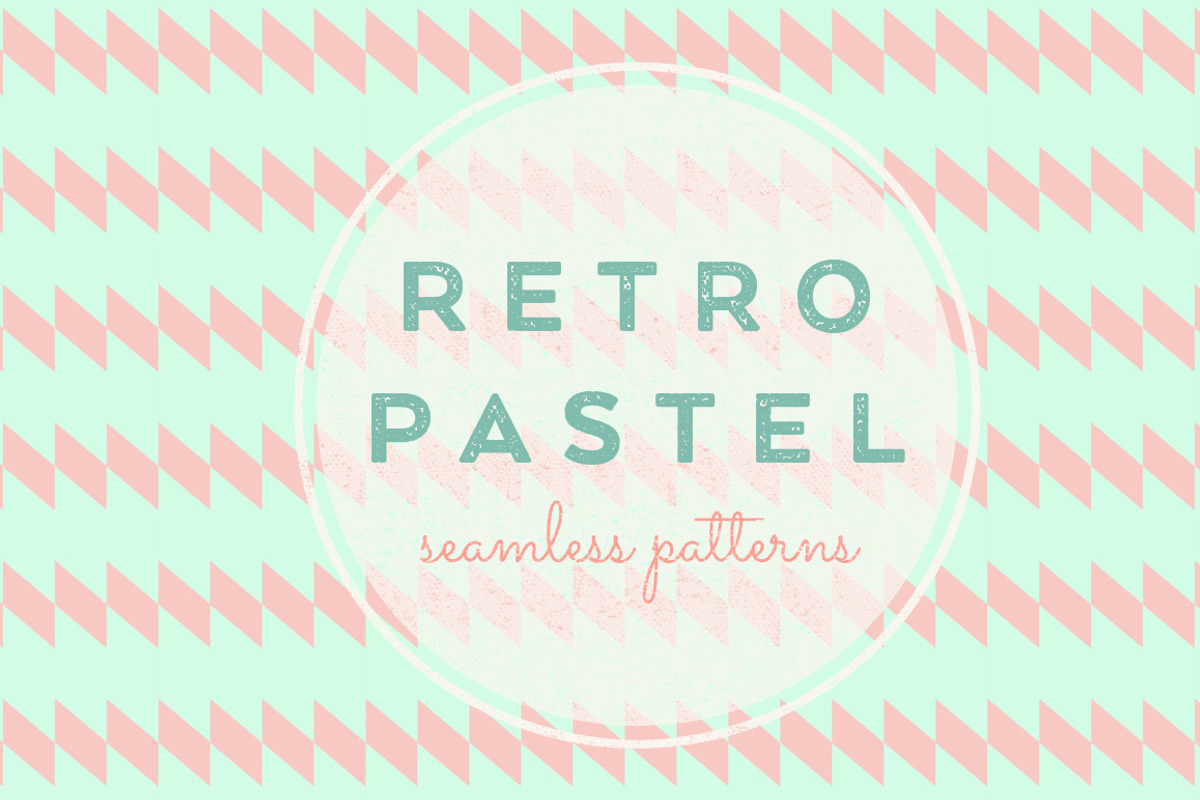 Vintage Pastel Geometric Seamles Set, a Pattern Graphic by Luxury Fashion Prints (Photo 4 of 4)