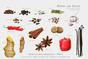 Culinary Herbs and Spices Clipart, a Decorative Illustration by WatercolorWind (Thumbnail 2 of 6)