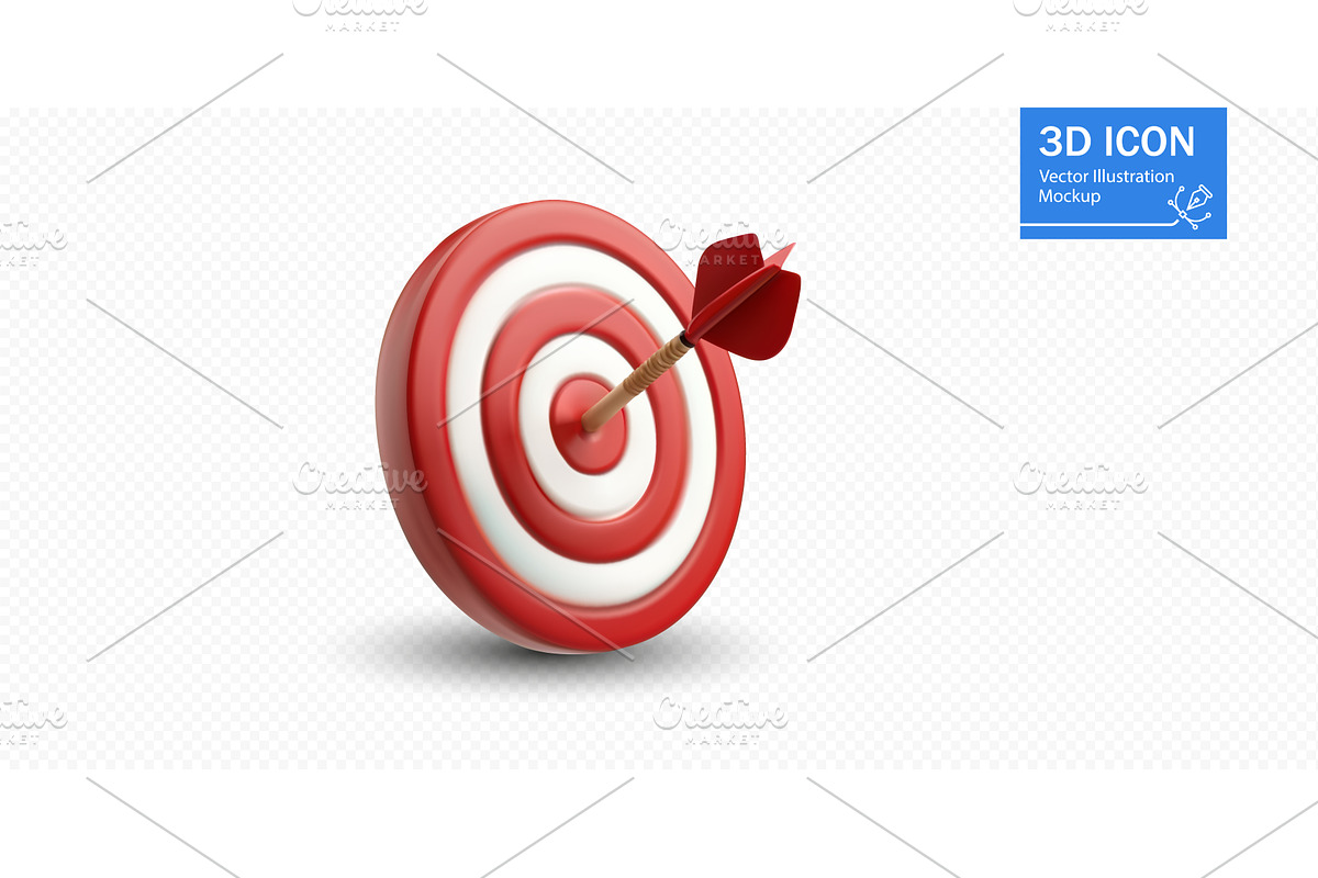 Target with arrow hitting the, a Finance Illustration by ZinetroN