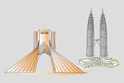 27 Landmarks, an Illustration by Jadugar Design Studio (Thumbnail 6 of 13)