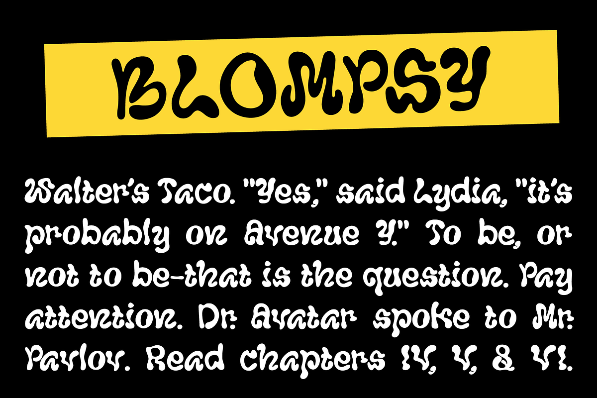 Blompsy – Quirky Psychedelic Font, a Font by Pokal Studio (Photo 8 of 12)
