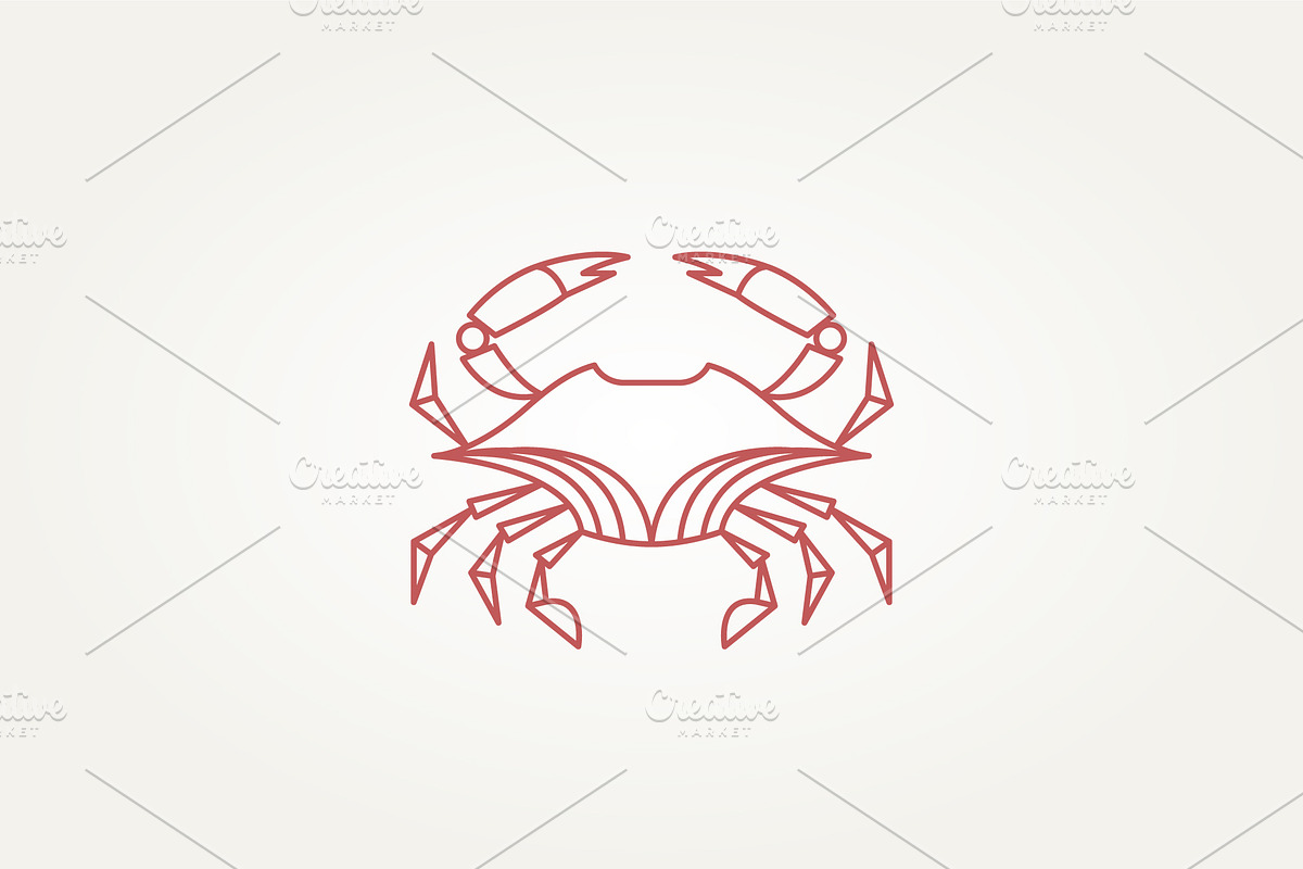 simple crab seafood restaurant logo, a Branding & Logo Template by Blazybone