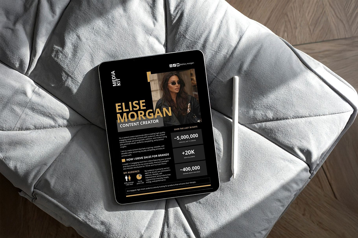 Premium Media Kit Template Canva, a Marketing Template by Business Chic (Photo 2 of 6)